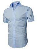 H2H Mens Casual Slim Fit Button Down Short Sleeve Shirts Of Various Colors
