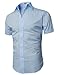 H2H Mens Fashion Casual Slim Fit Button Down Short Sleeve Shirts Of Various Colors