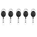 MIFFLIN Retractable Badge Holder Reel with Carabiner Clip (Slate Black, 5 Pack)