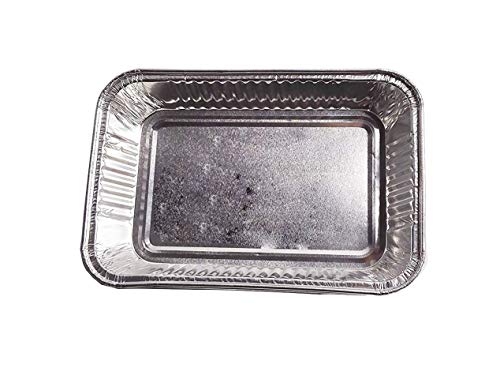 Set of 30 Disposable Aluminum Replacement BBQ Grill Tray Grease Catch Pans Liner Foil for Weber All-Purpose Summit Drip Pan, 7.5" x 5"