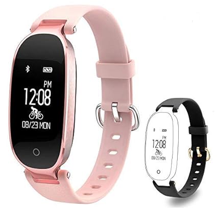 Top Max Fitness Tracker Hr Activity Tracker Calorie Counter With Sleep Monitor Step Counter Pedometer For Women Kids Iphone Android 1 Piece Rose
