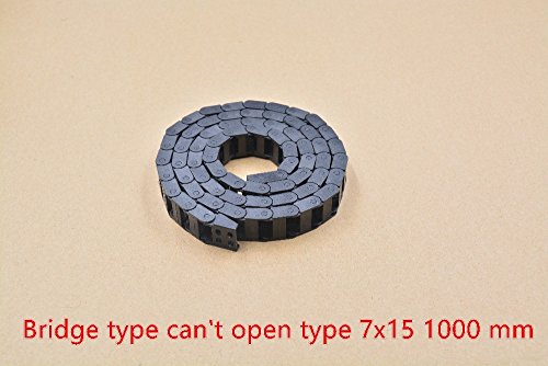 Laliva 3D Printer - Bridge Type Can't Open Plastic 7mmx15mm Drag Chain with end Connector Length 1000mm Engraving Machine Cable CNC Router 1pcs