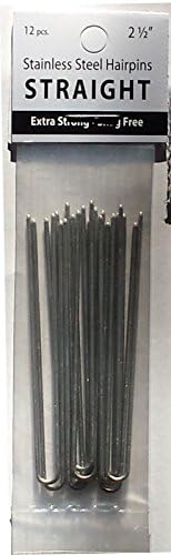 1 Pack 2.5 Inch Straight Amish Hair Pins Heavy Duty Jumbo U pins
