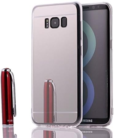 Galaxy S8 Plus Mirrored Case, Flexible Plating Protective Mirror Case Soft TPU Back Bumper Shockproof Phone Case Cover for Galaxy S8 Plus (Samsung Galaxy S8 Plus, Mirror - Silver)