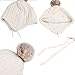 Cutegogo Christmas Crochet Baby Beanie Earflaps Little Girl Boy Knit Infant Hats Winter Warm Cap Lined Polyester Santa (White, M)