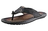 norocos Men's Classical Comfortable Flip Flops Rubber Slippers Casual Leather Sandals