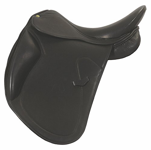 Henri de Rivel Karla Dressage English Saddle | Horse Riding Equestrian Saddle – Flocked – Black – 16.5 Wide