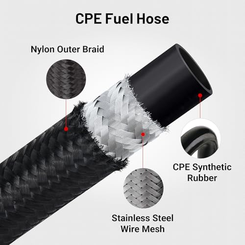 EVIL ENERGY 6AN Fuel Line Kit CPE Nylon Braided AN6 Fuel Hose photo 9