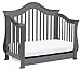 Million Dollar Baby Classic Ashbury 4-in-1 Convertible Crib with Toddler Bed Conversion Kit in Manor Grey, Greenguard Gold Certified