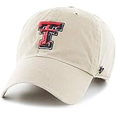 NCAA Texas Tech Red Raiders Mens '47 Clean Up Adjustable Hat'47 Clean Up Adjustable Hat, Alternate Team Color, One Size