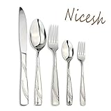 Nicesh 35-piece Stainless Steel Flatware Set, Service for 7