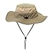 Home Prefer UPF50+ Mens Sun Hat Wide Brim Sun Protection Hat for Men Women Summer Hat Light Weight Breathable Beach Bucket Hat for Garden Fishing Hiking Camping Dark Khaki