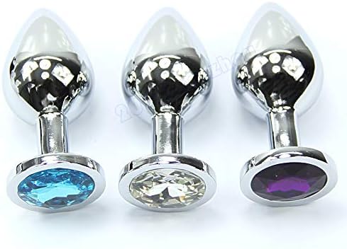 Herocome Alloy Chrome Plated Plug Insert Metal Jeweled Stopper Toy