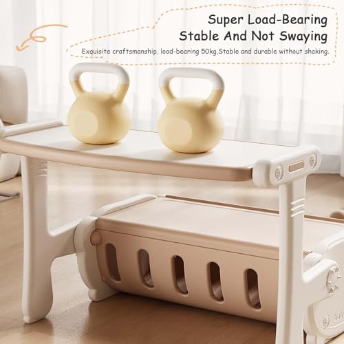 Toddler Table and Chair Set, Foldable and Flip-Up Sofa Mode, Kids Table and Chairs with Storage, for Drawing, Reading, Writing and Playtime,Painting Desktop
