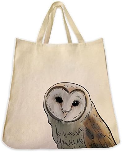 Dog Cat and Pet Tote Bags Extra Large Reusable Canvas Over the Shoulder Handbags (Barn Owl)
