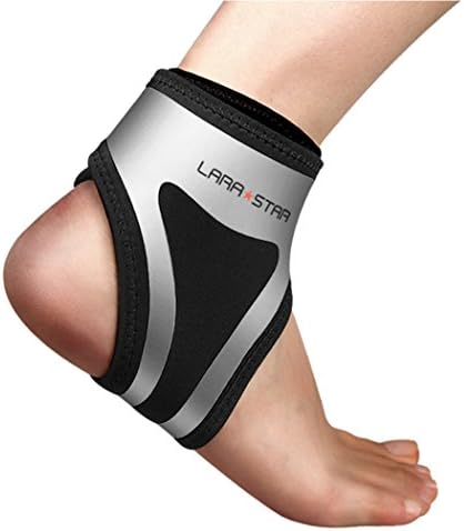 1 Pair Breathable Neoprene Ankle Support Ankle Brace for Running Basketball Ankle Sprain Men Women Silver