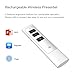 Doosl Wireless Presenter, 2.4GHz Rechargeable Powerpoint Remote Control PPT Clicker Presentation Pointer Pen - Remote Control Range: Up to 100m, White