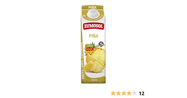 ZUMOSOL Zumo 100% Exprimido de Piña (1L) : Amazon.es ...