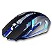 LexonElec Wireless Ergonomic Mouse X7 2.4GHz Rechargeable Silent Optical Pro Gamer Gaming Mice with USB Receiver, 7 Colors LED Backlit, 3 Adjustable DPI (800/1200/1600), 6 Buttons for PC (Black)
