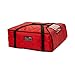 Rubbermaid Commercial Products Insulated Pizza & Food Delivery Bag, Large Pizza, 21.5in x 19.75in x 7.75in, Red, Pizza/Food Warmer Bag/Carrier, Reuseable Warming Bag Doordash/Catering