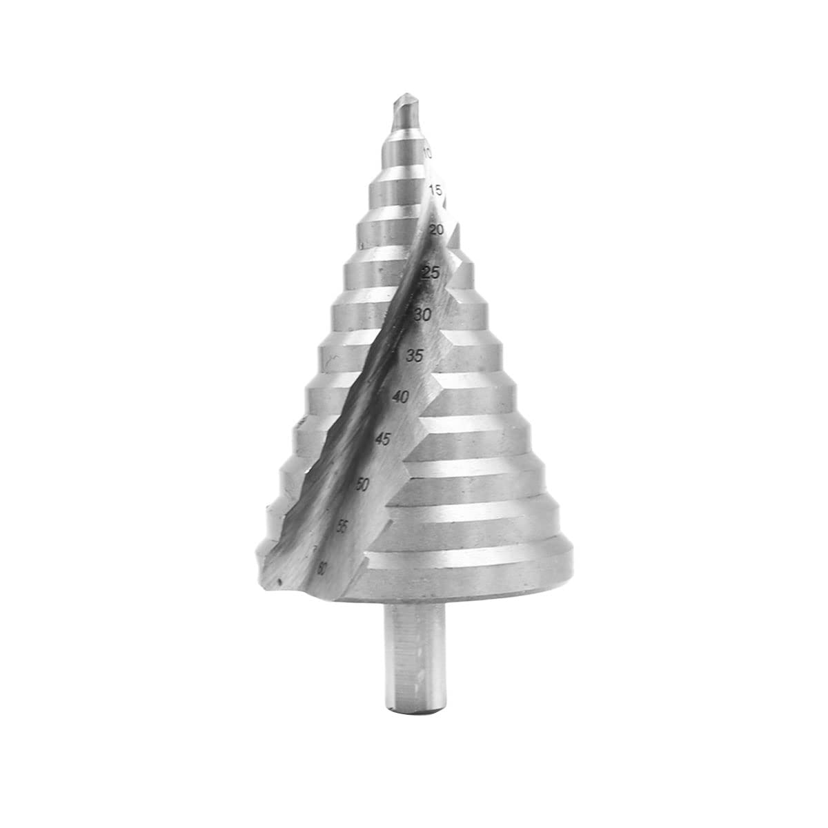 ZONADAH HSS Spiral Step High Speed Drill Bit Multi Hole Cutter 6mm-60mm Total 12 Steps Sizes Hole Cutting, Enlarge, Metal Sheet, PCV, Woodworking