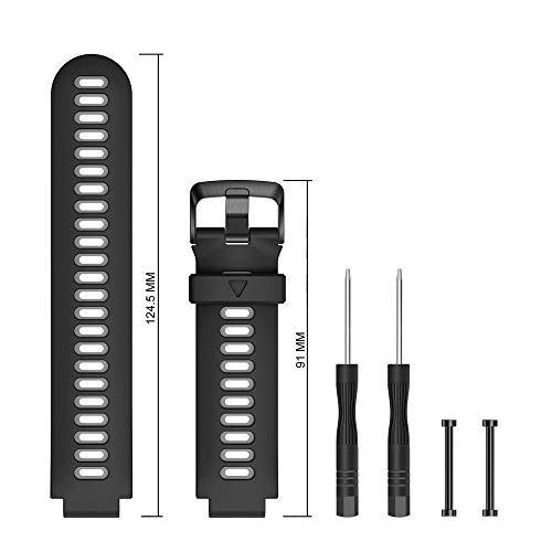 Cathy Clara Bands Sport Soft Silicone Strap Replacement Watch Band for Garmin Forerunner 230/235/620/630/735XT Smart Fitness Watch