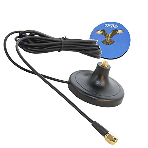 HQRP RP SMA Male to RP-SMA Female RG174 Antenna Socket Base for Linksys WET54G / WET54GS; WMP54G / WMP54GS / WRV54G + HQRP Coaster