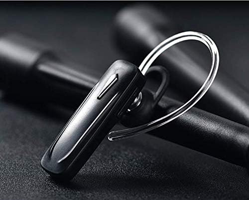Bluetooth Headset with Mic v4.1 Hands-Free Business Earpiece Wireless Noise Reduction for Cell Phones-Compatible with iPhone Work for Driving/Meeting/Listening(Black)