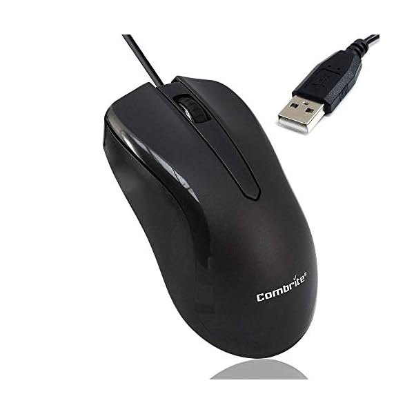 COMBRITE-M40-USB-Wired-Optical-Mouse-With-Comfort-Rubber-Scroll-Wheel-Red-LED-For-PC-And-Laptops-Windows-Mac-OS-Linux-Plug-And-Play-Black-M40 Combrite M40 USB Wired Optical Mouse With Comfort Rubber Scroll Wheel & Red LED For PC And Laptops, Windows, Mac OS…