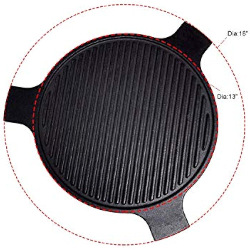 Cast Iron Plate Setter Fits LARGE Big Green Egg Garden " Outdoor