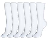 Basico Girls Kid's 6 Pack School Uniform Crew Socks