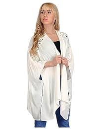 HDE Kimonos para mujer   Kimono de media manga con parte frontal abierta, tallas grandes