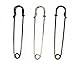 6PCS Super Safety Pins Bent Needle DIY Breastpin Shawl/Sweater Buckle for Blankets Crafts Knitted Fabric Skirts (3Inch(75MM))(Color Random)