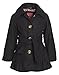 Pink Platinum Girls Wool Look Hooded Winter Dress Pea Coat Jacket with Belt