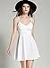 Choies Women's White Plunge V-Neck Angel Wings Open Back Skater Cami Mini Dress