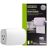 GE 14282 Enbrighten Z-Wave Plus Smart Switch Plug-In, 2 Simultaneously Controlled ZWave Outlets, Works with Alexa, Google Assistant, Repeater/Range Extender Hub Required, White