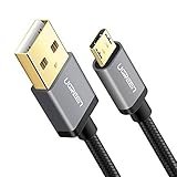 UGREEN Micro USB Cable Nylon Braided Fast Quick Charger Cable USB to Micro USB 2.0 Android Charging Cord for PS4, Samsung Galaxy S7 S6, Note, LG, Nexus, Nokia, Xbox One Controller (1.5ft, Black)