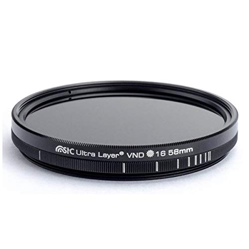 STC 58mm Variable Neutral Density Filter, Multi-Coated, ND16-4096, 4 to 12 stops, Low Profile Ring