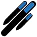 Mont Bleu Best Set of 3 Color Crystal Nail Files in Black Velvet Pouch - Genuine Czech Tempered Glass - Lifetime Guaranty - HandMade in Czech Republic - Premium Glass Nail File for natural nails
