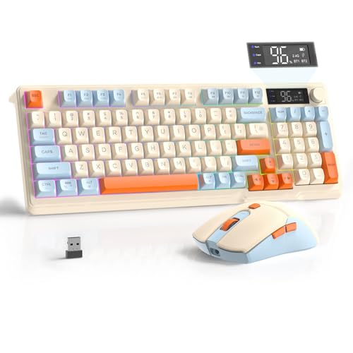 FREEWOLF T96 Wireless Gaming Keyboard and Mouse Combo