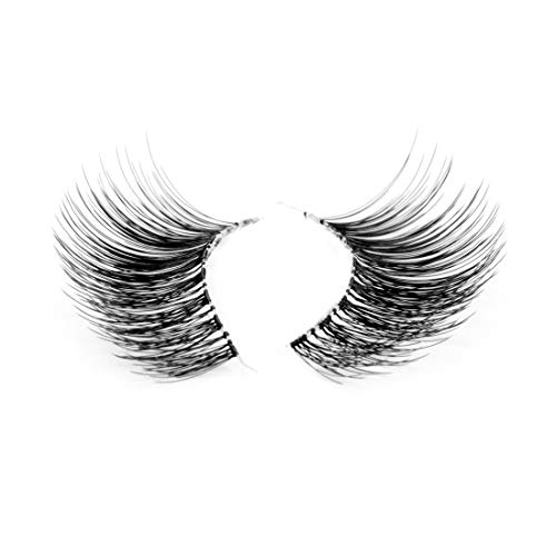 False Eyelashes Natural Look 10 Pairs 3D Fake Lashes Small Face Eyelashes 100% Handmade Lashes Wispies Short Soft Reusable Eye Lash Transparent Band Eyelash 1 Pack with Applicators by EMEDA