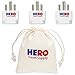 Hero Premium US to India Power Adapter Plug (Type D, Pack of 3, Grounded)