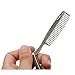 Stainless Steel Beard Comb Men's Hair, Beard and Mustache Styling Comb with Carry Case Folding Pocket Mental Comb