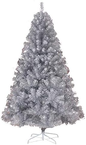 YGSYSC Artificial Silver Christmas Tree with Plump Shiny Sequins, Reusable, Perfect for Indoor and Outdoor Holiday Decoration (White, 5 FT)