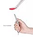 TENTA KITCHEN Premium Silicone Kitchen Utensil Silicone Slotted Skimmer Strainer Spoon with 18/0 Stainless Steel Stay Cool Handle