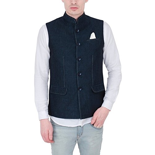 denim nehru jacket