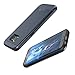 Raydem Samsung Galaxy S7 Edge Case, Galaxy S7 Edge Shockproof Case with Card Slot Holder and Built-in Kickstand,Wire Drawing Cover Design, Navy Blue