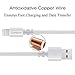 Qiangson Phone Charger Cable Charging Cable 3PACK 6FT Nylon Braided Charging Cord to USB Data Synchronization Charge Cable Silver