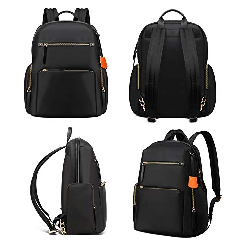 BOPAI 14 inch Laptop Backpack for Women Casual Daypack Backpack College Waterproof Travel Backpack for Women, Black