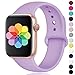Laffav Compatible with Apple Watch Band 38mm 40mm, Small/Medium, Silicone Replacement Band Compatible with iWatch Series 4, Series 3, Series 2, Series 1, for Women Men, Lavender
